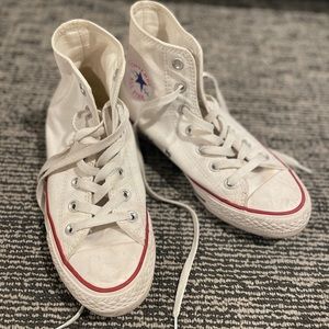 White Converse High Tops - Women Size 7